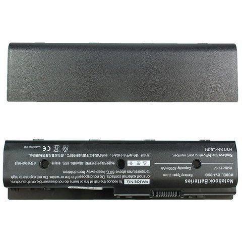 Батарея HP DV4-5200 акумулятор для ноутбука Envy DV4-5200, DV6-7200, M4-1000, M6-1100, Pavilion DV4-5000, DV4-5100, DV6-7000, DV6-7100, DV7-7000, DV7-7100, M6-1000, M7-1000 series 11.1V 5200mAh Black LBM-012160 фото
