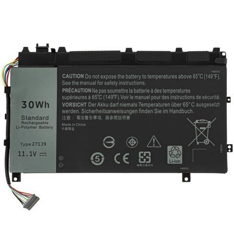 Батарея DELL 271J9 акумулятор для ноутбука Latitude 7350, P58G001 11.1V 30Wh Black GWV47 LBM-143661 фото