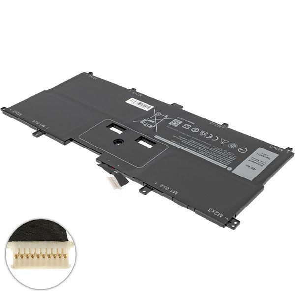 Батарея DELL NNF1C аккумулятор для ноутбука HMPFH, XPS 13 9365 P71G 7.6V 6053mAh 46Wh Black LBM-139389 фото
