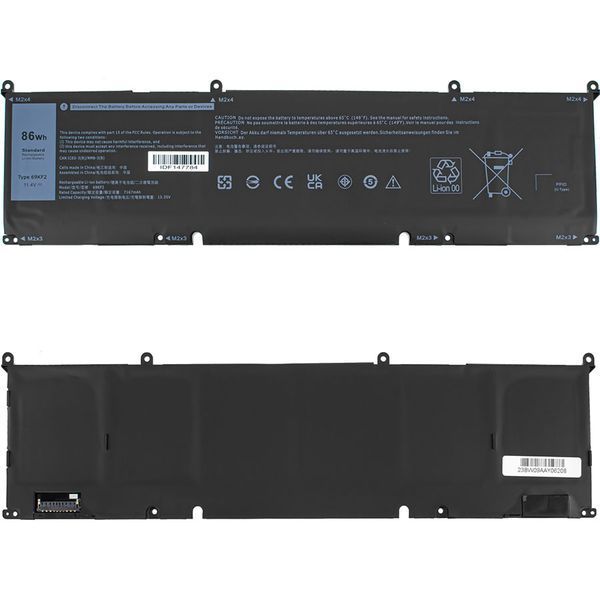 Батарея, аккумулятор для ноутбука DELL Alienware M16 R1, 86Wh LBM-128418 фото