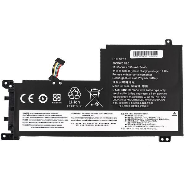 Батарея LENOVO L19C3PF5 акумулятор для ноутбука IdeaPad 5 15IIL05, 5 15ARE05 11.55V 4650mAh Black 5B10W86947 LBM-140773 фото