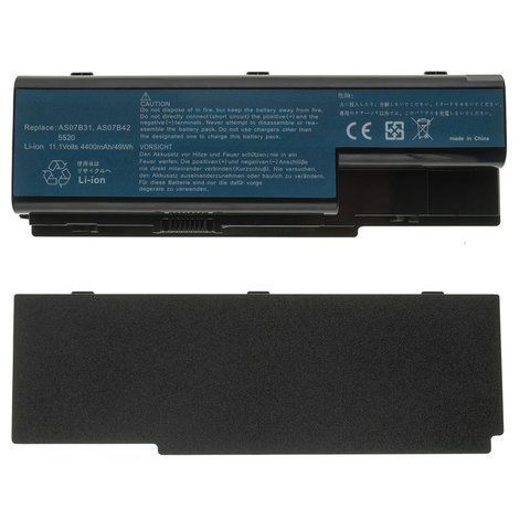 Батарея Acer AS07B31 акумулятор для ноутбука Aspire 5230 5720 5920 7520 TravelMate 7230 7530 7730 11.1V 4400mAh, Black LBM-032651 фото