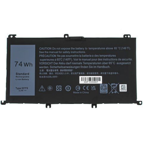 Батарея DELL 357F9 акумулятор для ноутбука Inspiron 15 7559 15 7566 15 7567 11.4V 6480mAh 74Wh Black LBM-132237 фото