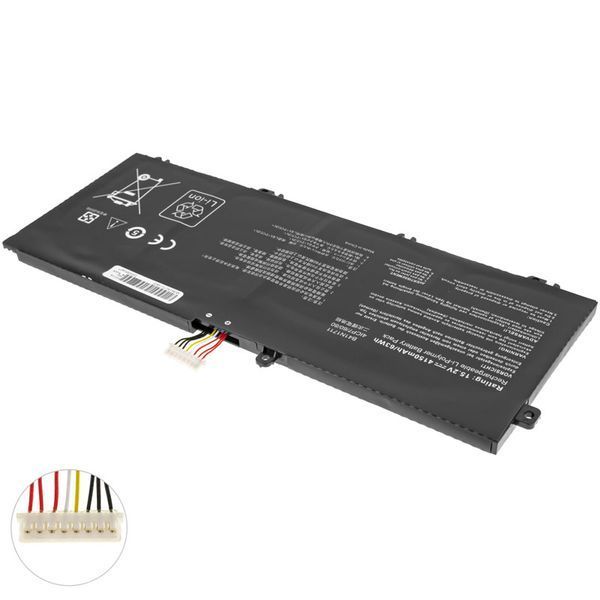 Батарея ASUS B41N1711 аккумулятор для ноутбука Кабель 25мм! ROG Strix GL503VM, GL503VD, GL703VD, GL703VM series 15.2V 4150mAh 63Wh Black LBM-128680 фото