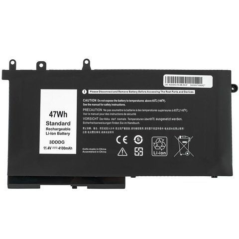 Батарея DELL 3DDDG/11.4V акумулятор для ноутбука Latitude 5480 5580 11.4V 4100mAh 47Wh Black LBM-142864 фото