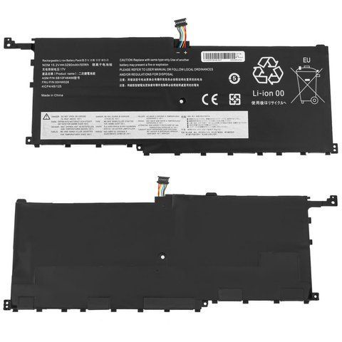 Батарея LENOVO 00HW028 аккумулятор для ноутбука ThinkPad X1C Carbon 6th Generation 15.2V 3290mAh 50Wh Black LBM-124670 фото