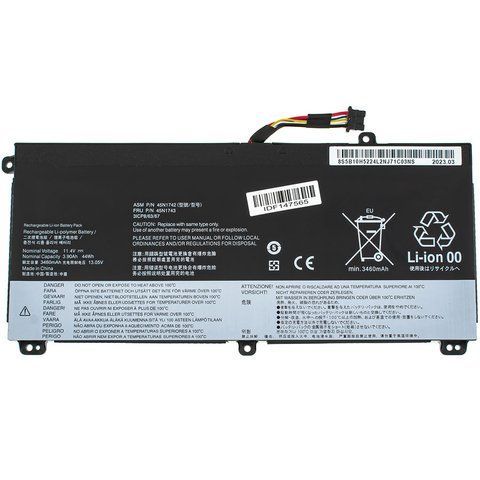 Батарея LENOVO 00NY639 аккумулятор для ноутбука ThinkPad P50s, T550, L440, W540, T550s, W541, T540p 11.4V 3900mAh 44Wh Black SB10K12721 LBM-134630 фото