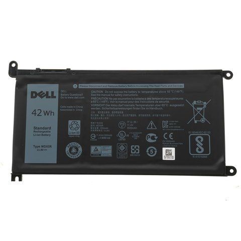 Оригінальна Батарея DELL WDX0R акумулятор для ноутбука Inspiron 15 5568 13 5368 13 5378 11.4V 3500mAh 42Wh Black LBM-053309 фото