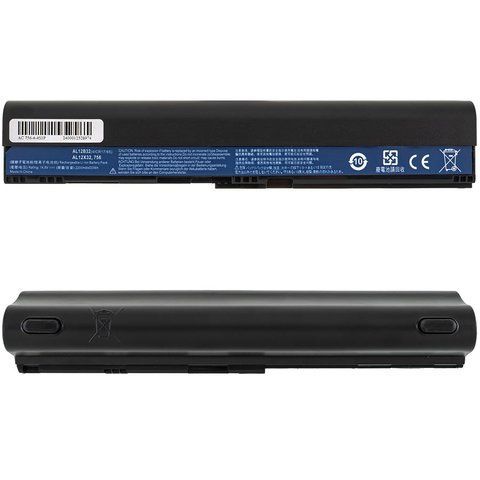 Батарея Acer AL12B32 акумулятор для ноутбука Aspire V5-121, V5-123, V5-131, V5-171 14.8V 2600mAh Black LBM-109723 фото