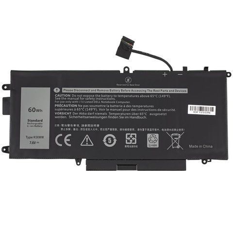 Батарея DELL K5XWW акумулятор для ноутбука Latitude 5285 5289 L3180, 7390 2-in-1 7.6V 60Wh Black LBM-139824 фото