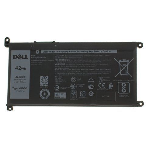 Оригінальна Батарея DELL YRDD6 акумулятор для ноутбука Vostro 15 3501 3591; Inspiron 14 5491 15 5585 11.4V 3500mAh 42Wh Black LBM-089998 фото