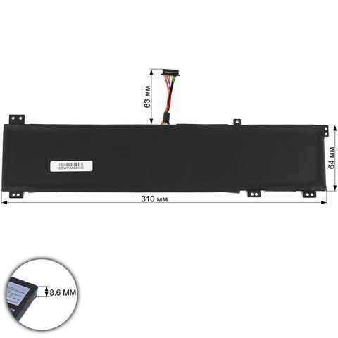 Батарея LENOVO L19M4PC2 аккумулятор для ноутбука Legion 5 17IMH05, 5 15ARH05, 7 15IMH05 15.36V 5350mAh 80Wh Black LBM-128326 фото