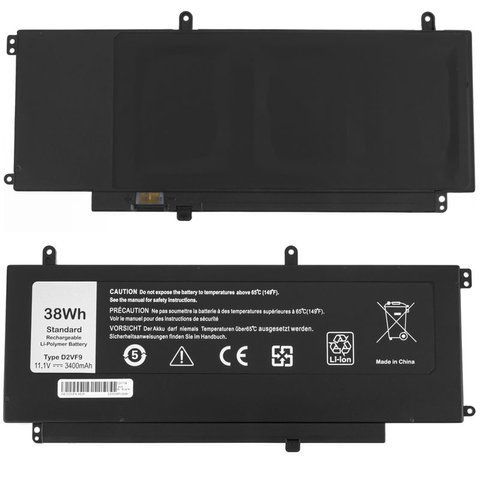 Батарея DELL 4P8PH акумулятор для ноутбука Inspiron 15 5547 5558 5565 7537 7547 7548 11.1V 3400mAh Black LBM-100453 фото