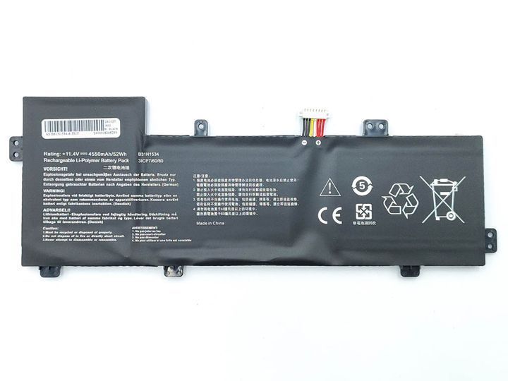 Батарея ASUS B31N1534 акумулятор для ноутбука Zenbook UX510 UX510UA UX510UX UX510UW UX510UWK BX510UX U5000 11.4V 4550mAh 52Wh LBM-068154 фото
