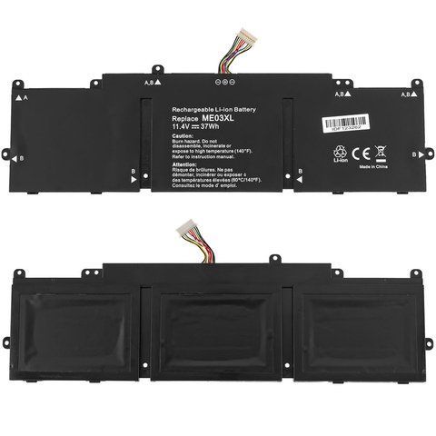 Батарея HP ME03XL акумулятор для ноутбука Stream 11-D, 13-C series 11.4V 37Wh Black LBM-139825 фото