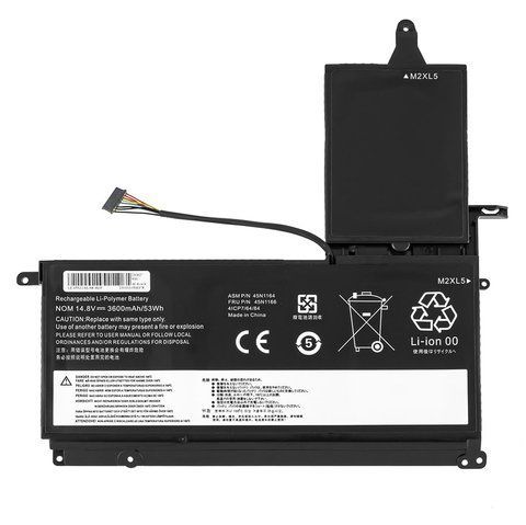 Батарея LENOVO 45N1166 аккумулятор для ноутбука ThinkPad S530, S531, S540 14.8V 3600mAh 53Wh Black LBM-133451 фото