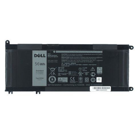 Оригінальна Батарея DELL 33YDH акумулятор для ноутбука Inspiron 17 7778 7779 15.2V 3500mAh 56Wh Black LBM-056833 фото