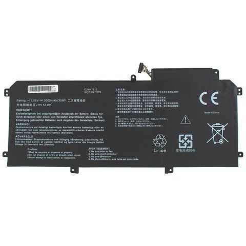 Батарея ASUS C31N1610 акумулятор для ноутбука ZenBook UX330CA 11.55V 3000mAh Black LBM-102830 фото