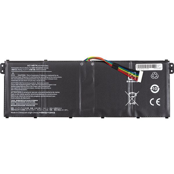 Батарея, акумулятор для ноутбука Acer AC14B7K 15.2V 3400mAh LBM-10069 фото