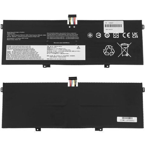Батарея LENOVO L17C4PH1 аккумулятор для ноутбука Yoga 7 Pro-13IKB, C930-13IKB 7.68V 7820mAh 60Wh Black LBM-128457 фото