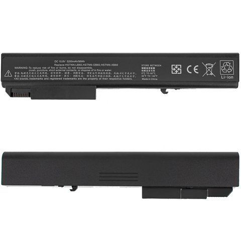 Батарея HP 8530P акумулятор для ноутбука EliteBook 8530p, 8530w, 8540p, 8540w, 8730w, 8740w, Probook 6545b 10.8V 5200mAh Black LBM-139834 фото