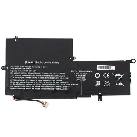 Батарея HP PK03XL акумулятор для ноутбука Spectre X360 13-4100, 13-W000 11.4V 3600mAh Black LBM-128279 фото