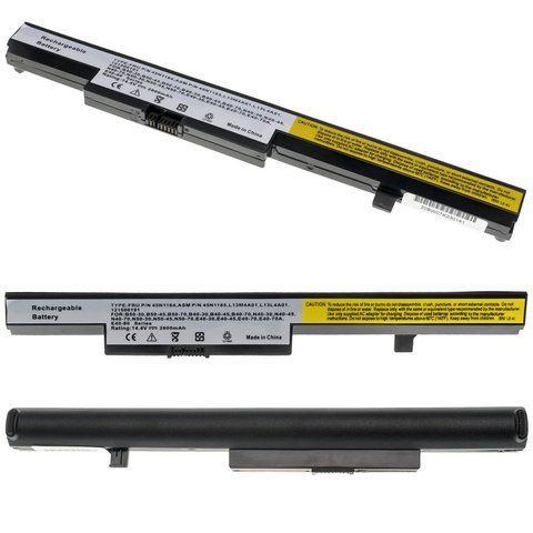 Батарея LENOVO L13M4A01 аккумулятор для ноутбука B40, N40, B50, N50, M4400, V4400 Series 14.4V 2600mAh Black LBM-101560 фото