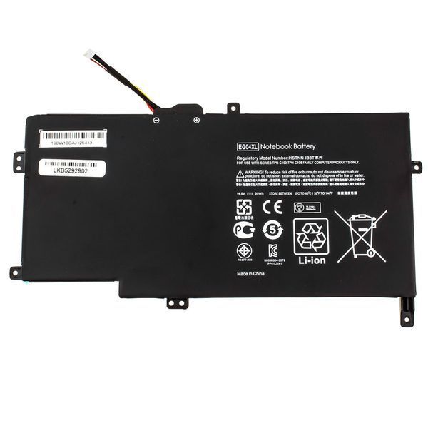 Оригінальна Батарея HP EG04XL акумулятор для ноутбука ENVY Sleekbook 6-1000, 6-1100, 6-1200 series 14.8V 60Wh Black 681951-001 LBM-070558 фото