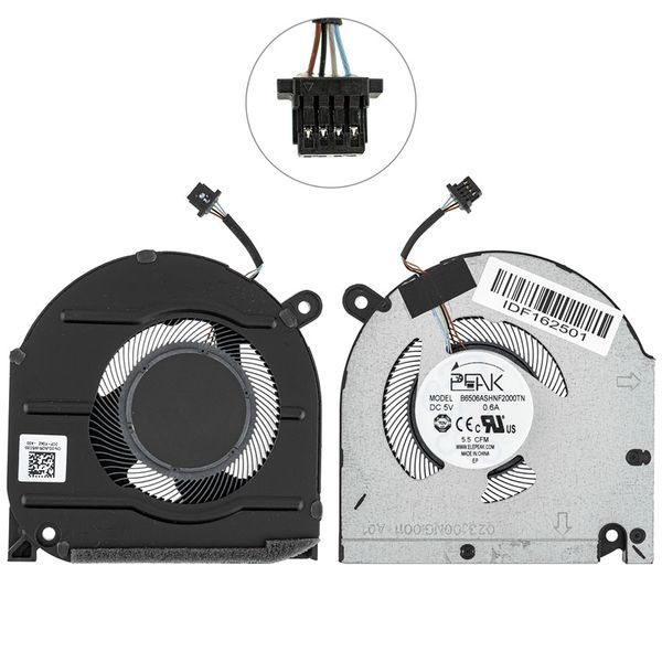 Вентилятор для ноутбука Dell INSPIRON 15 Plus 7510, 4pin (левый+правый) (0GJN2R+0CNNWF) LBM-140091 фото