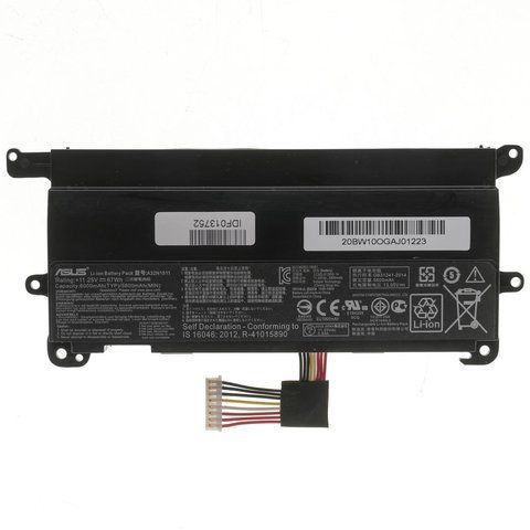 Оригінальна Батарея ASUS A32N1511 акумулятор для ноутбука ROG G752VL, G752VT 11.25V 5800mAh 67Wh Black 0B110-00370000 LBM-050514 фото