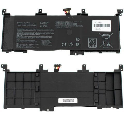 Батарея ASUS C41N1531 акумулятор для ноутбука ROG Strix GL502VY, GL502VS series 15.2V 4120mAh 62Wh Black 0B200-01940100 LBM-124604 фото