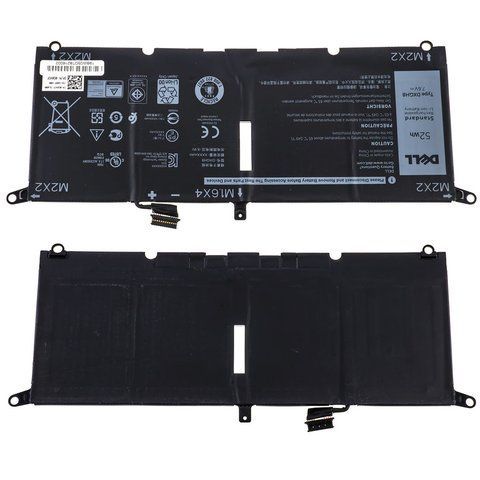 Оригінальна Батарея DELL DXGH8 акумулятор для ноутбука XPS 13 7390 9370 9380 P82G001 7.6V 6500mAh 52Wh Black H754V LBM-076138 фото