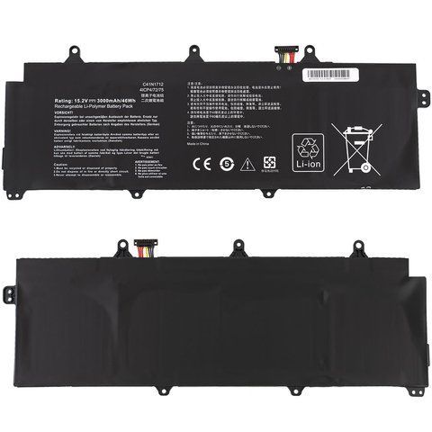 Батарея ASUS C41N1712 акумулятор для ноутбука Zephyrus GX501VI, GX501VIK, GX501VSK series 15.4V 3000mAh Black 0B200-02380100 LBM-140778 фото