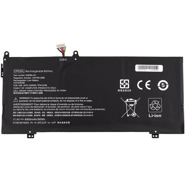 Батарея HP CP03XL аккумулятор для ноутбука Spectre X360 13-AE 11.4V 4900mAh Black LBM-140780 фото