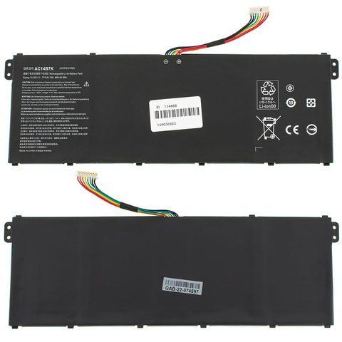Батарея Acer AC14B7K акумулятор для ноутбука Spin 5 SP515-51GN, SWIFT 3 SF314-56, SF314-51, Nitro 5 AN515-42 15.28V 3220mAh 50.7Wh, Black LBM-010069 фото