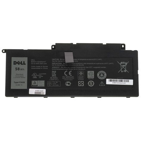 Оригінальна Батарея DELL F7HVR акумулятор для ноутбука Inspiron 14 7437 15 7537 17 7737 14.8V 3800mAh 58Wh Black G4YJM LBM-044893 фото