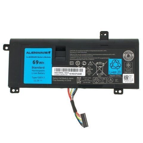 Оригінальна Батарея DELL G05YJ акумулятор для ноутбука Alienware M14X R3, R4, 14D-1528, A14, P39G LBM-120608 фото