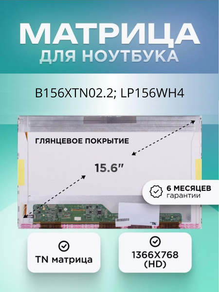 Матрица (екран) для Dell Inspiron 15R (5520) (P25F) HD TN glare LBM-067199 фото