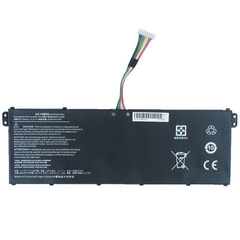 Батарея Acer AC14B8K акумулятор для ноутбука Aspire E5-771, ES1-511, V3-371 series 15.2V 2200mAh, Black LBM-062352 фото