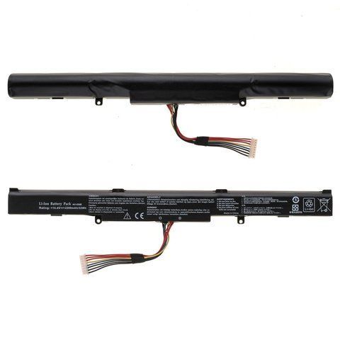 Батарея ASUS A41-X550E акумулятор для ноутбука X450JF, X550DP, X751MD, X751MA, X750JA, X751LA 14.4V 2200mAh Black LBM-068367 фото