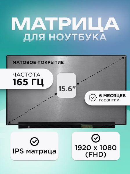 Матрица (екран) для ASUS TUF Gaming F15 FX507ZM IPS матовая 165 Hz LBM-067398 фото