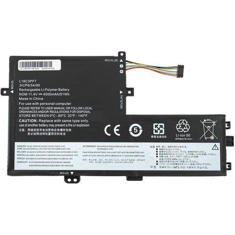 Батарея LENOVO L18C3PF6 акумулятор для ноутбука IdeaPad S340-14API, C340-14API 11.4V 4500mAh 51Wh Black LBM-142866 фото