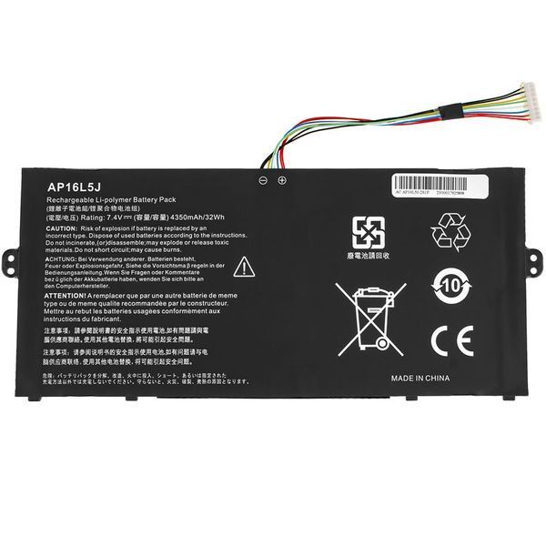 Батарея Acer AP16L5J аккумулятор для ноутбука Swift SF514-52T 7.4V 4350mAh Black LBM-132431 фото