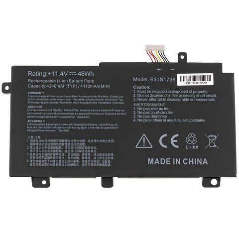 Батарея ASUS B31N1726 акумулятор для ноутбука Версия 1 FX504GD, FX504GE, FX504GM, FX80GM, FX80GD 11.4V LBM-139369 фото