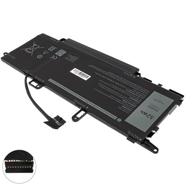 Батарея DELL NF2MW аккумулятор для ноутбука Latitude 9410 7.6V 6500mAh 52Wh Black LBM-128433 фото